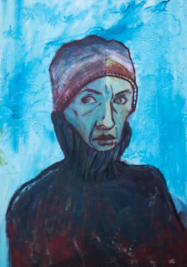 Selfportrait at 40 years old.
Painted in Rabastens, France, in 2008.
Private collection of the author.